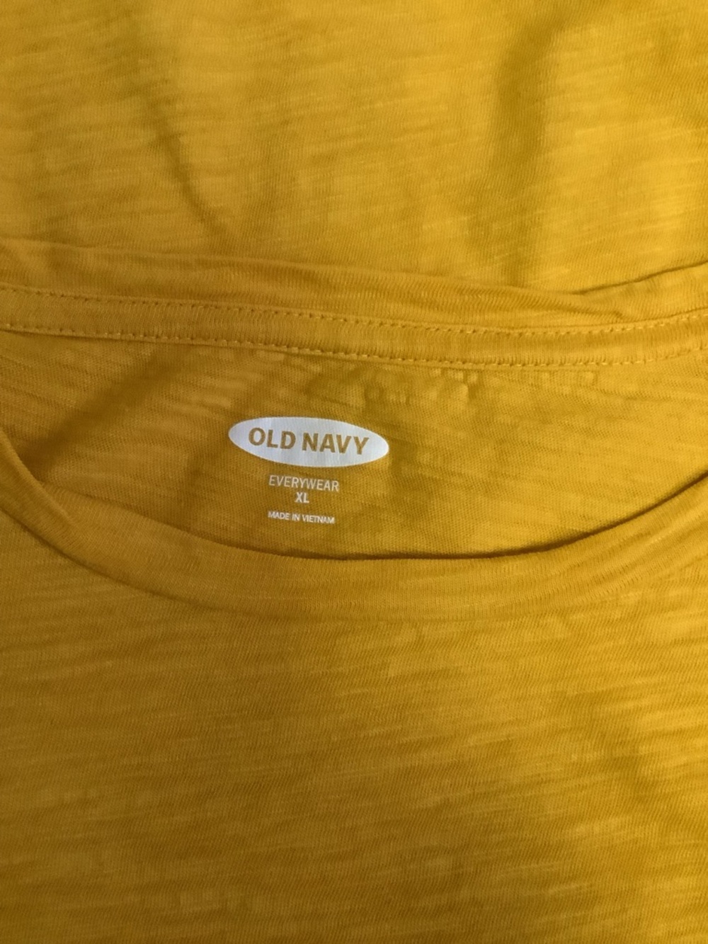 Old Navy Everywear Shirt Top-Yellow Gold-Round Neck-Short Sleeve-100% Cotton-XL - Picture 6 of 7